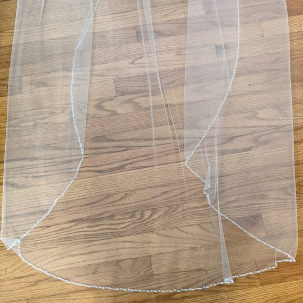 Beaded Ivory Cathedral Wedding Veil